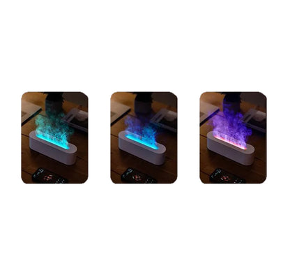 Air Humidifier With Flame Aroma Diffuser